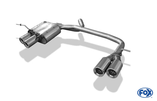 FOX BMW E87 118d 120d Endschalldämpfer Ausgang rechts/links - 2x76 Typ 13 rechts/links