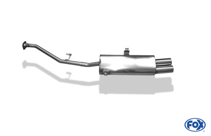 FOX BMW E30 316i/ 318i ab 9/87` Halbanlage ab Kat mit 2-Loch Flansch - 2x76 Typ 13