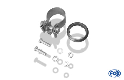 FOX BMW E30 316i/ 318i ab 9/87` Halbanlage ab Kat mit 2-Loch Flansch - 2x76 Typ 13