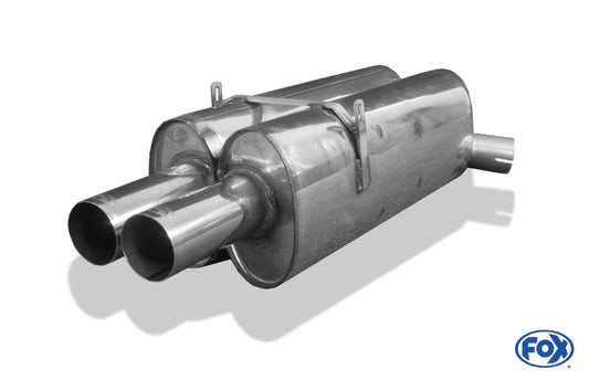 FOX BMW E36 316/ 318/ 320/ 323/ 325/ 328 Endschalldämpfer Doppelbox - 2x76 Typ 10
