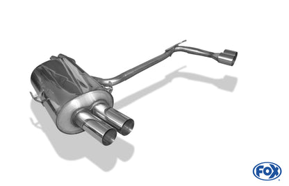 FOX BMW E46 320/ 323/ 325/ 328/ 330 Endschalldämpfer Ausgang rechts/links zweiflutig - 2x76 Typ 10 rechts/links
