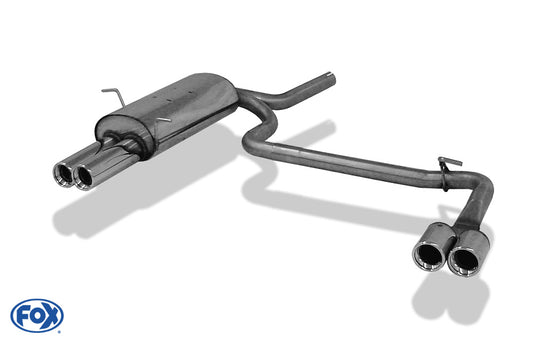 FOX BMW E46 316/ 318 Endschalldämpfer Ausgang rechts/links - 2x76 Typ 13 rechts/links