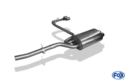 FOX BMW E46 320d Endschalldämpfer Ausgang rechts/links einflutig - 2x76 Typ 10 rechts/links