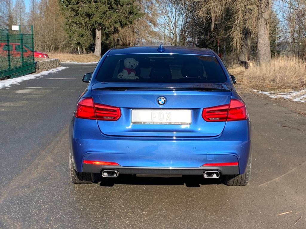 FOX BMW F30/31 - 330i xDrive Endschalldämpfer quer Ausgang rechts/links - 145x65 Typ 59 rechts/links - mit Abgasklappe im linken Endrohr