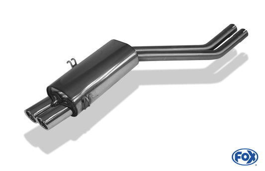 FOX BMW E34 M5 Endschalldämpfer Ø2x63,5mm - 2x76 Typ 17