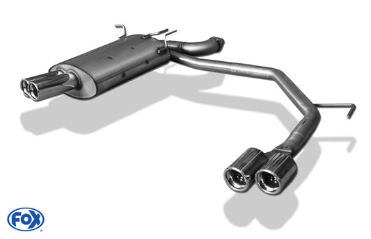 FOX BMW E39 520i/ 523i/ 525i/ 528i - Limousine Endschalldämpfer Ausgang rechts/links - 2x76 Typ 13 rechts/links