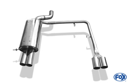 FOX BMW E65 735i/ 745i Endschalldämpfer Ausgang rechts/links - 2x80 Typ 10 rechts/links