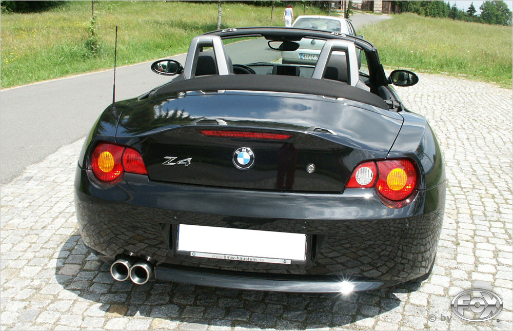 FOX BMW Z4 E85 Endschalldämpfer inkl. Y-Verbindungsrohr 2x50mm - 2x80 Typ 13