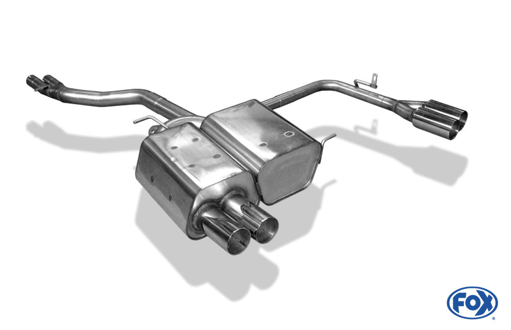FOX BMW Z4 E85 Endschalldämpfer Ausgang rechts/links inkl. Y-Verbindungsrohr 2x50mm - 2x76 Typ 10  rechts/links