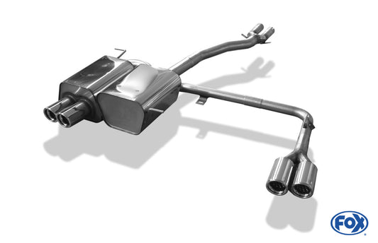 FOX BMW Z4 E85 Endschalldämpfer Ausgang rechts/links inkl. Y-Verbindungsrohr 2x50mm - 2x76 Typ 17 rechts/links