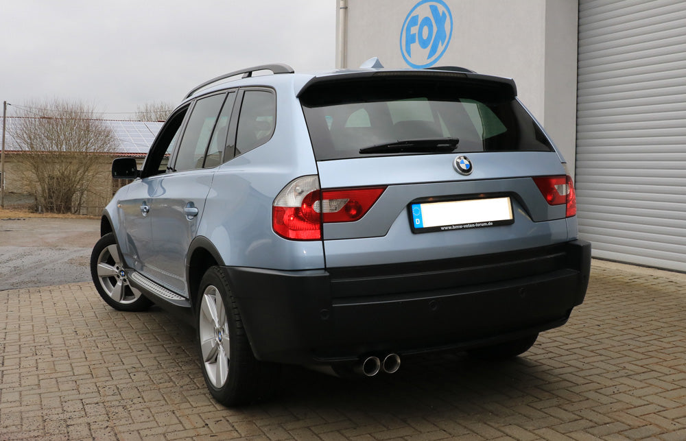 FOX BMW X3 - X53 Endschalldämpfer auf original Vorschalldämpfer - 2x80 Typ 25