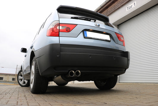 FOX BMW X3 - X53 Endschalldämpfer auf original Vorschalldämpfer - 2x80 Typ 25
