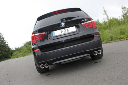 FOX BMW X3 F25 Endschalldämpfer quer Ausgang rechts/links - 2x90 Typ 17 rechts/links
