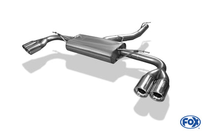 FOX BMW X3 F25 Endschalldämpfer quer Ausgang rechts/links - 2x90 Typ 17 rechts/links