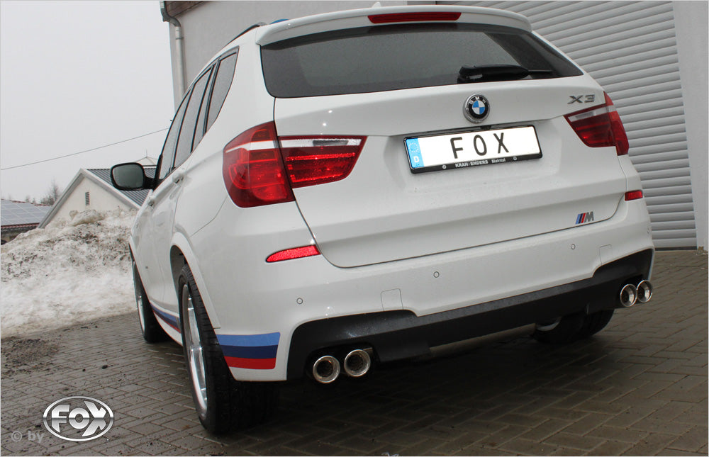 FOX BMW X3 F25 - 35i/ 35d Endschalldämpfer Ausgang rechts/links - 2x90 Typ 17 rechts/links