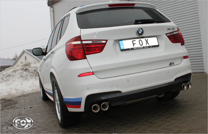 FOX BMW X3 F25 - 35i/ 35d Endschalldämpfer Ausgang rechts/links - 2x90 Typ 17 rechts/links