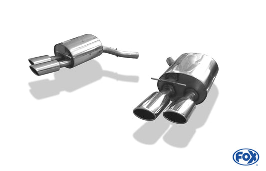 FOX BMW E63/64 645i 650i Endschalldämpfer rechts/links - 2x115x85 Typ 32 rechts/links