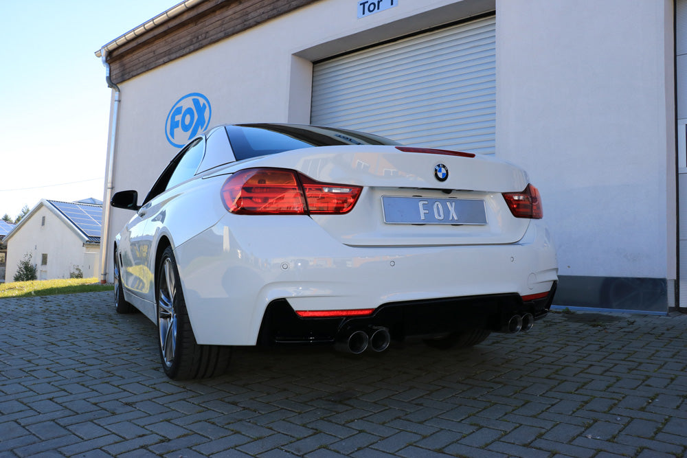 FOX BMW F32/F33/F36 - 435i - M-Paket Endschalldämpfer quer Ausgang rechts/links - 2x80 Typ 25 rechts/links