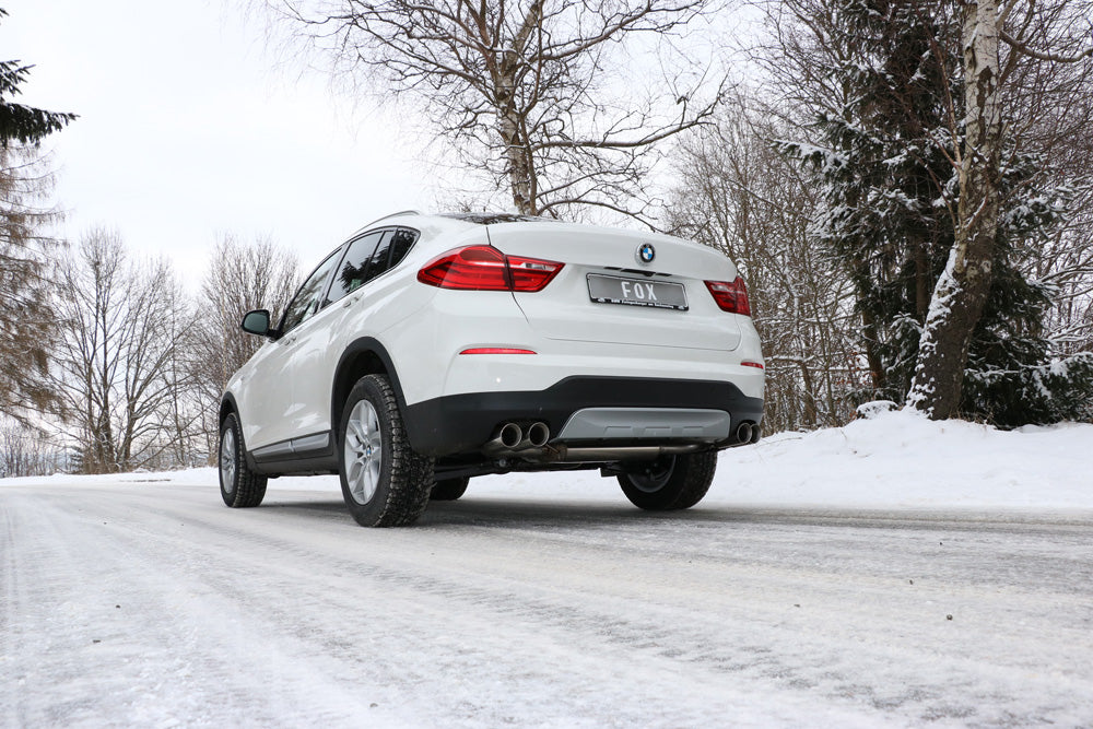 FOX BMW X4 F26 ohne M-Paket Endschalldämpfer quer Ausgang rechts/links - 2x90 Typ 25 rechts/links