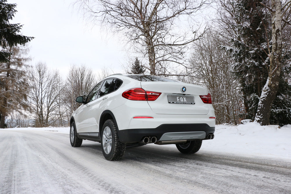 FOX BMW X4 F26 ohne M-Paket - 35i 35d Endschalldämpfer quer Ausgang rechts/links - 2x90 Typ 25 rechts/links