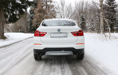 FOX BMW X4 F26 ohne M-Paket - 35i 35d Endschalldämpfer quer Ausgang rechts/links - 2x90 Typ 25 rechts/links