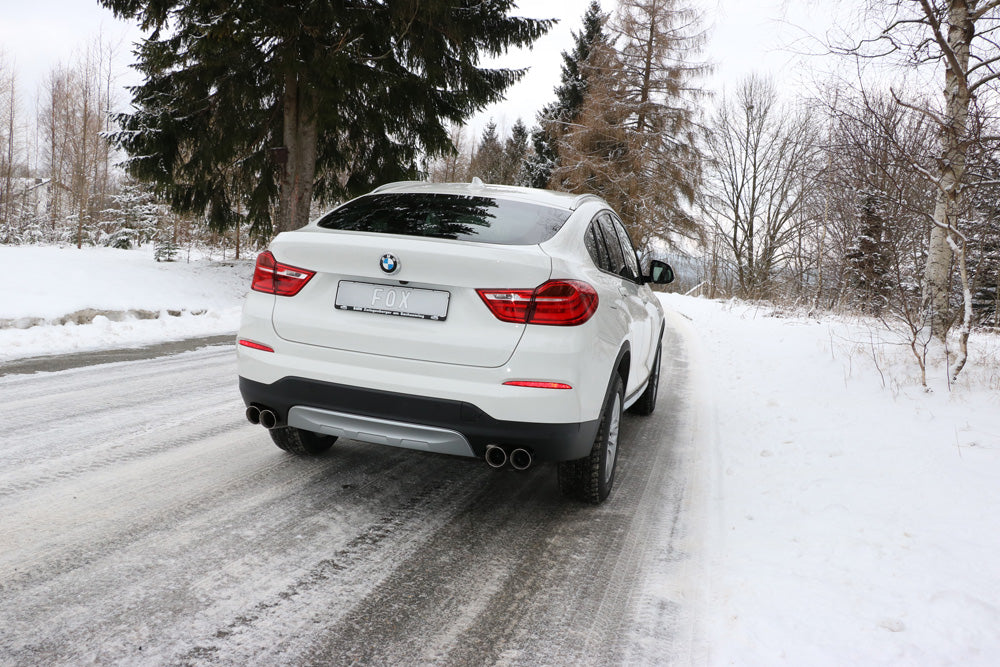 FOX BMW X4 F26 ohne M-Paket - 35i 35d Endschalldämpfer quer Ausgang rechts/links - 2x90 Typ 25 rechts/links
