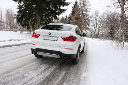 FOX BMW X4 F26 ohne M-Paket - 35i 35d Endschalldämpfer quer Ausgang rechts/links - 2x90 Typ 25 rechts/links