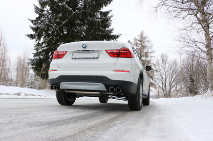 FOX BMW X4 F26 ohne M-Paket - 35i 35d Endschalldämpfer quer Ausgang rechts/links - 2x90 Typ 25 rechts/links