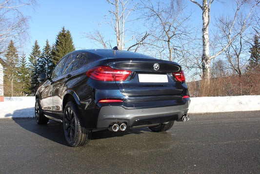 FOX BMW X4 F26 - 35i 35d Endschalldämpfer quer Ausgang rechts/links - 2x90 Typ 17 rechts/links