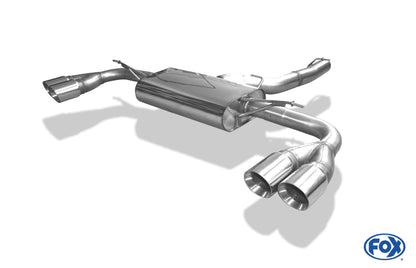 FOX BMW X4 F26 - 35i 35d Endschalldämpfer quer Ausgang rechts/links - 2x90 Typ 25 rechts/links