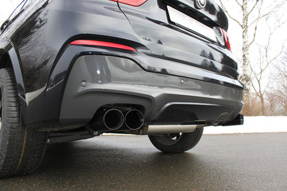 FOX BMW X4 F26 Endschalldämpfer quer Ausgang rechts/links - 2x90 Typ 25 rechts/links SCHWARZ