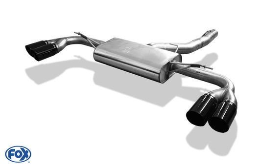 FOX BMW X4 F26 - 35i 35d Endschalldämpfer quer Ausgang rechts/links - 2x90 Typ 25 rechts/links Schwarz