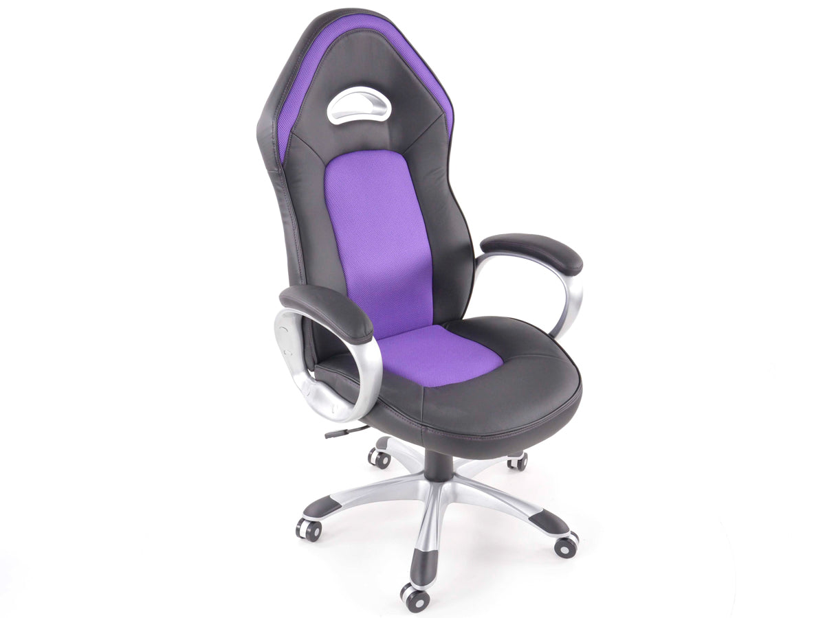 FK Sportsitz Bürodrehstuhl Madison schwarz/violett Chefsessel Drehstuhl Bürostuhl