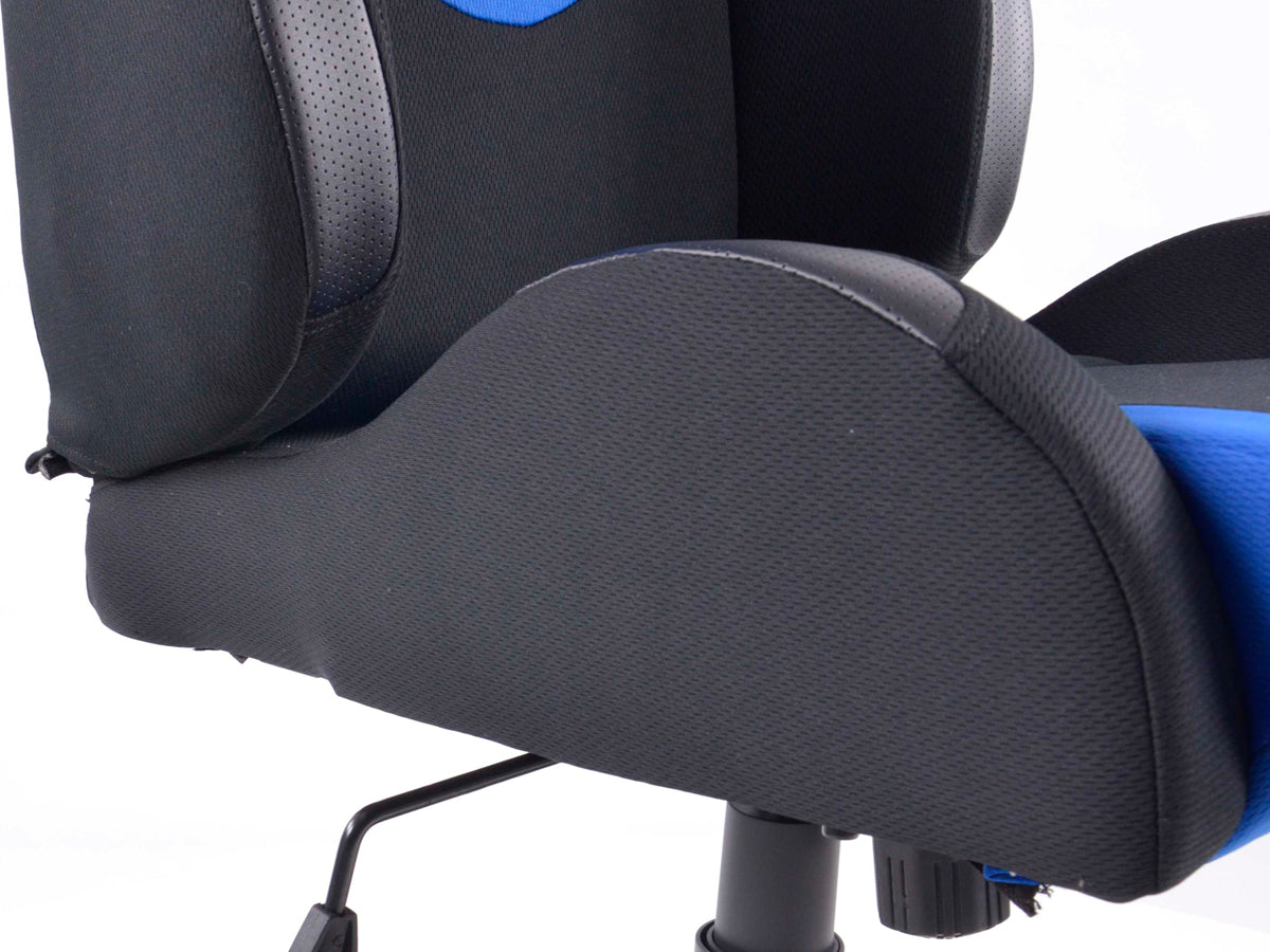 FK Sportsitz Bürodrehstuhl Racecar schwarz/blau Chefsessel Drehstuhl Bürostuhl