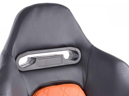 FK Sportsitz Bürodrehstuhl Detroit schwarz/orange gebraucht Chefsessel Drehstuhl Bürostuhl