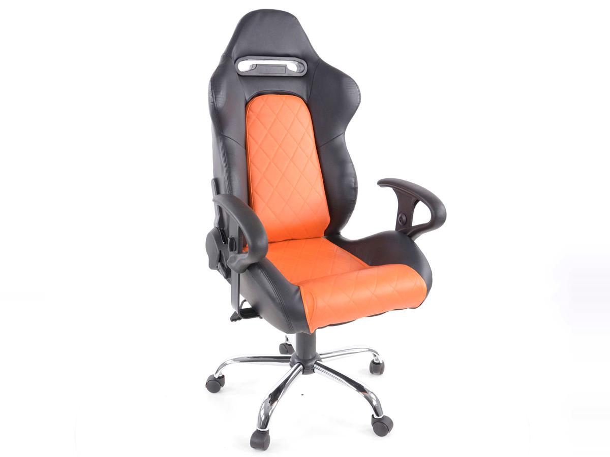 FK Sportsitz Bürodrehstuhl Detroit schwarz/orange gebraucht Chefsessel Drehstuhl Bürostuhl