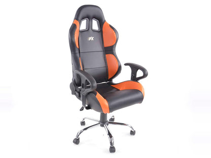 FK Sportsitz Bürodrehstuhl Phoenix schwarz/orange Chefsessel Drehstuhl Bürostuhl