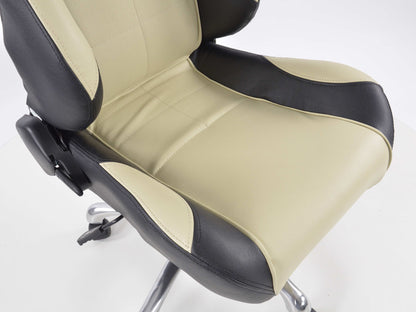 FK Sportsitz Bürodrehstuhl Baltimore schwarz/beige Chefsessel Drehstuhl Bürostuhl