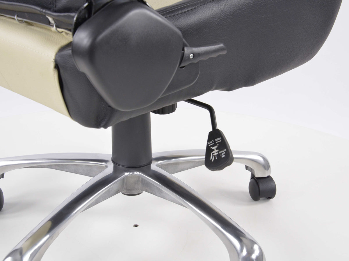 FK Sportsitz Bürodrehstuhl Baltimore schwarz/beige Chefsessel Drehstuhl Bürostuhl