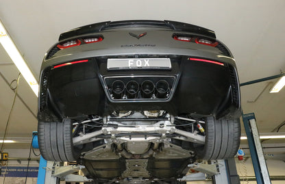 FOX Corvette C7/ Z06 Endschalldämpfer Ausgang mittig - 4x100 Typ 25 mittig SCHWARZ