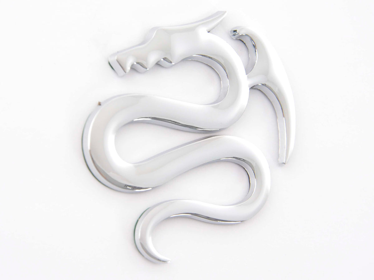 Aufkleber Chrom 3D Car Logo Motiv Dragon I 75x62 mm chrom