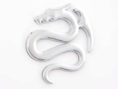 Aufkleber Chrom 3D Car Logo Motiv Dragon I 75x62 mm chrom