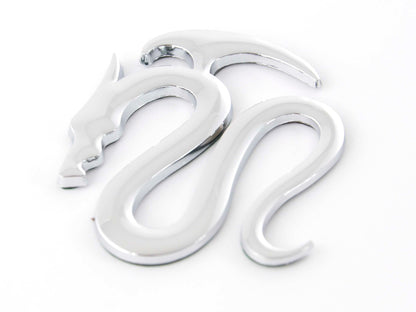 Aufkleber Chrom 3D Car Logo Motiv Dragon I 75x62 mm chrom