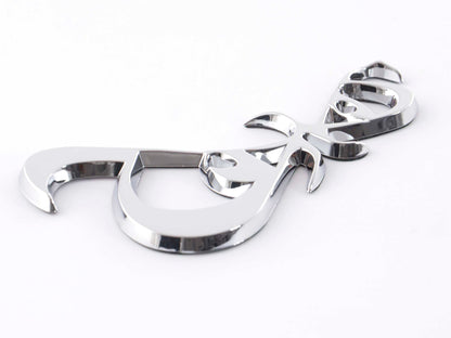 Aufkleber Chrom 3D Car Logo Motiv Eyes 86x49 mm chrom