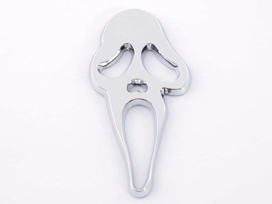 Aufkleber Chrom 3D Car Logo Motiv Skull 41x83 mm chrom
