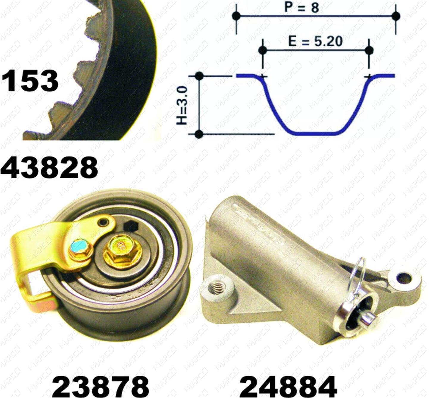 MAPCO Zahnriemensatz 23827