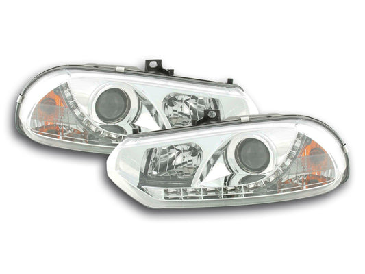 Scheinwerfer Set Daylight LED TFL-Optik Alfa Romeo 156 Typ 932 Bj. 98-02 chrom