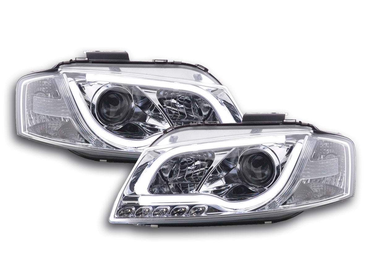 Scheinwerfer Set Daylight LED TFL-Optik Audi A3 Typ 8P/8PA Bj. 03-08 chrom