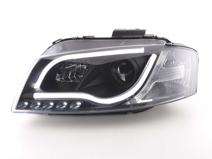 Scheinwerfer Set Daylight LED Tagfahrlicht Audi A3 Typ 8P/8PA Bj. 03-08 schwarz