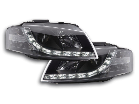 Scheinwerfer Set Daylight LED Tagfahrlicht Audi A3 Typ 8P  03-08 schwarz
